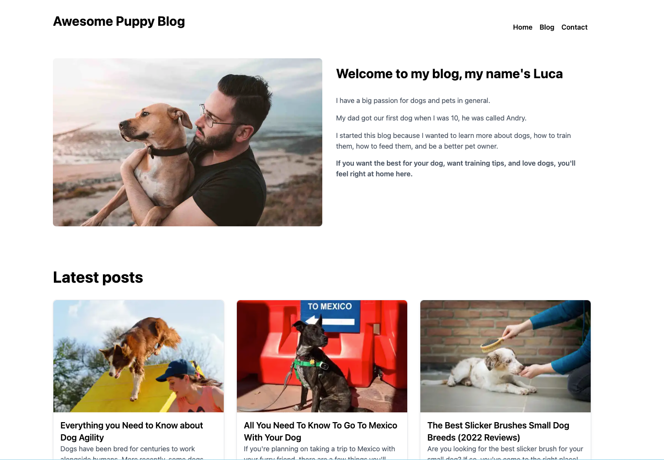Awesome Puppy Blog